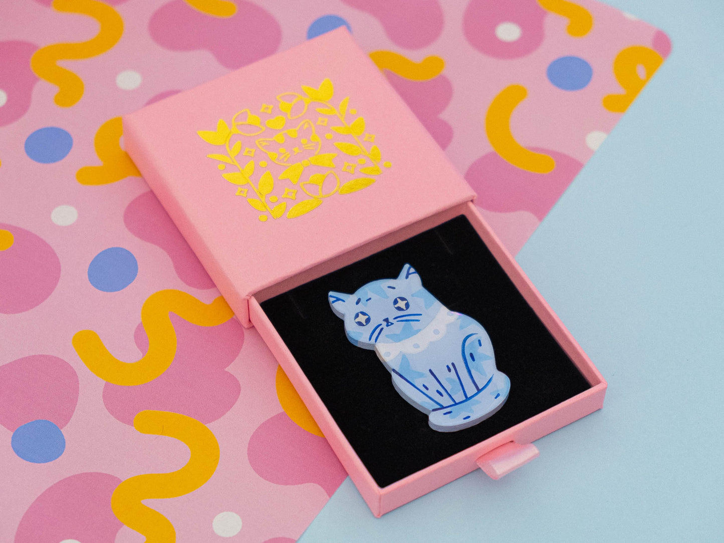 Painted Cat Magnets & Pins