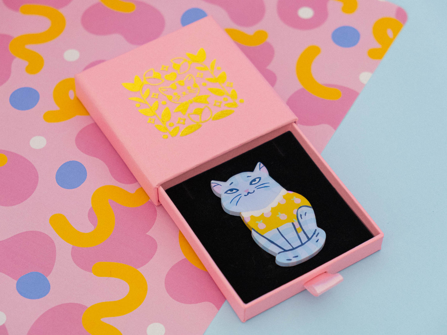 Painted Cat Magnets & Pins