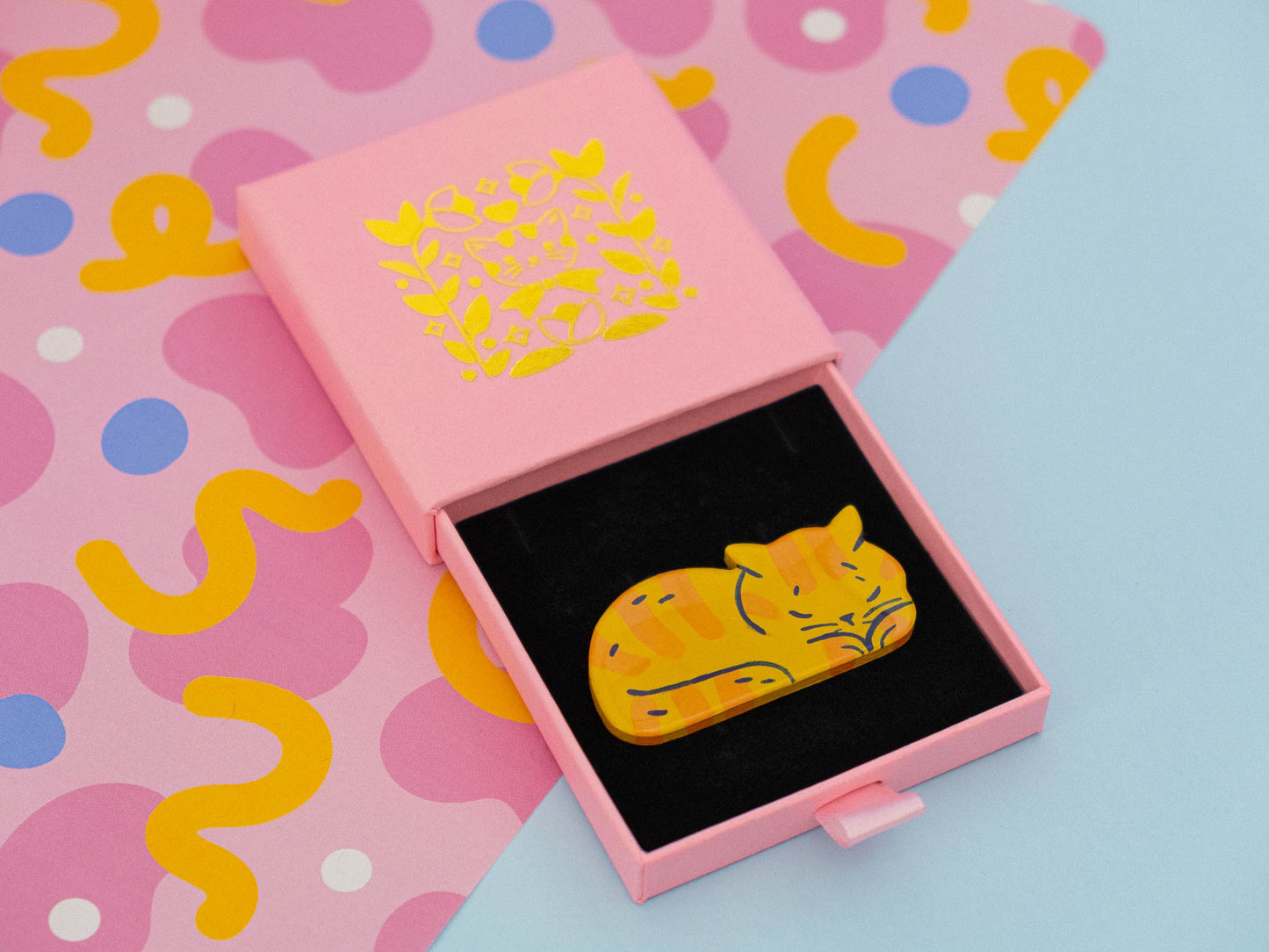 Painted Cat Magnets & Pins