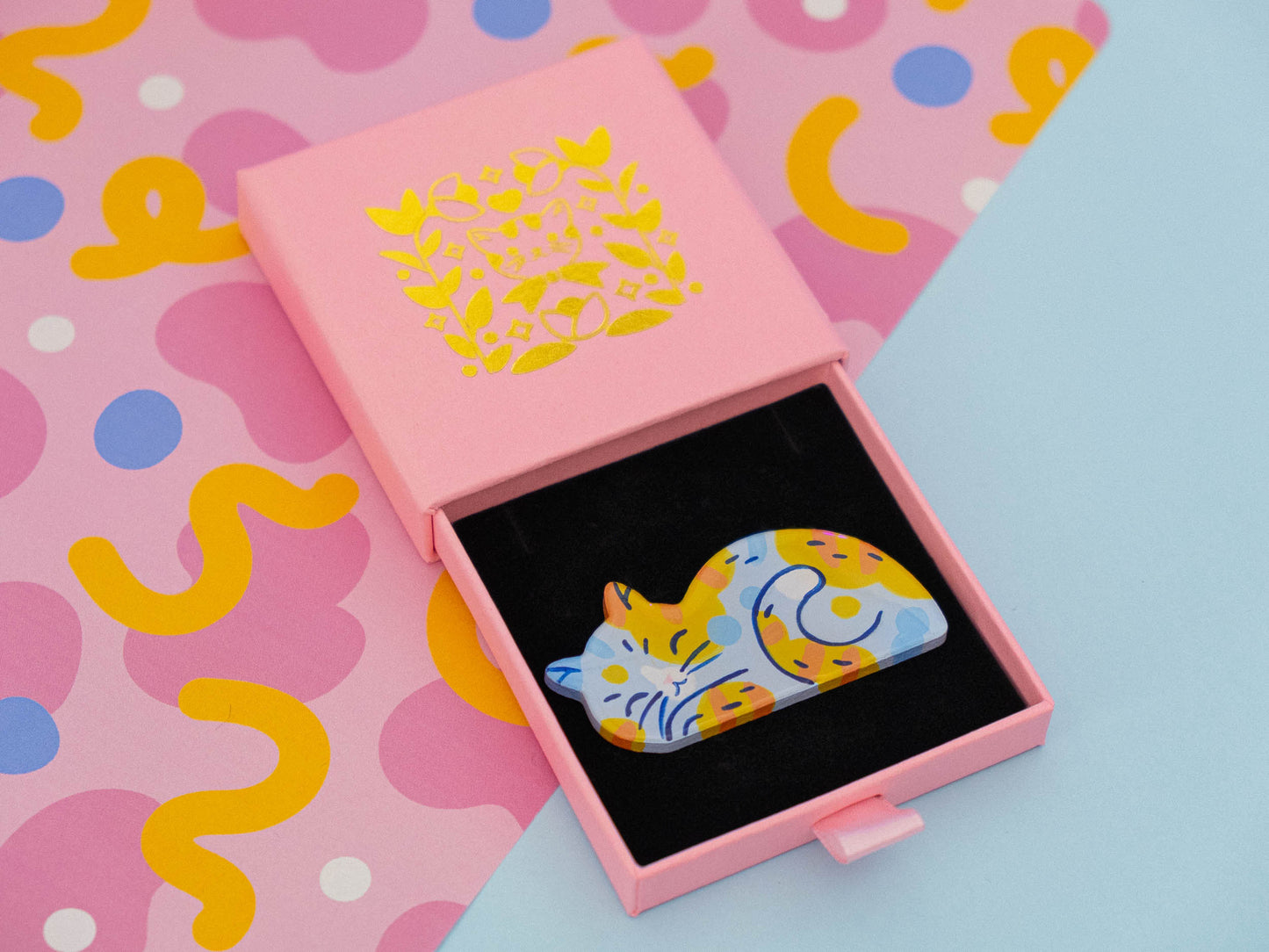 Painted Cat Magnets & Pins