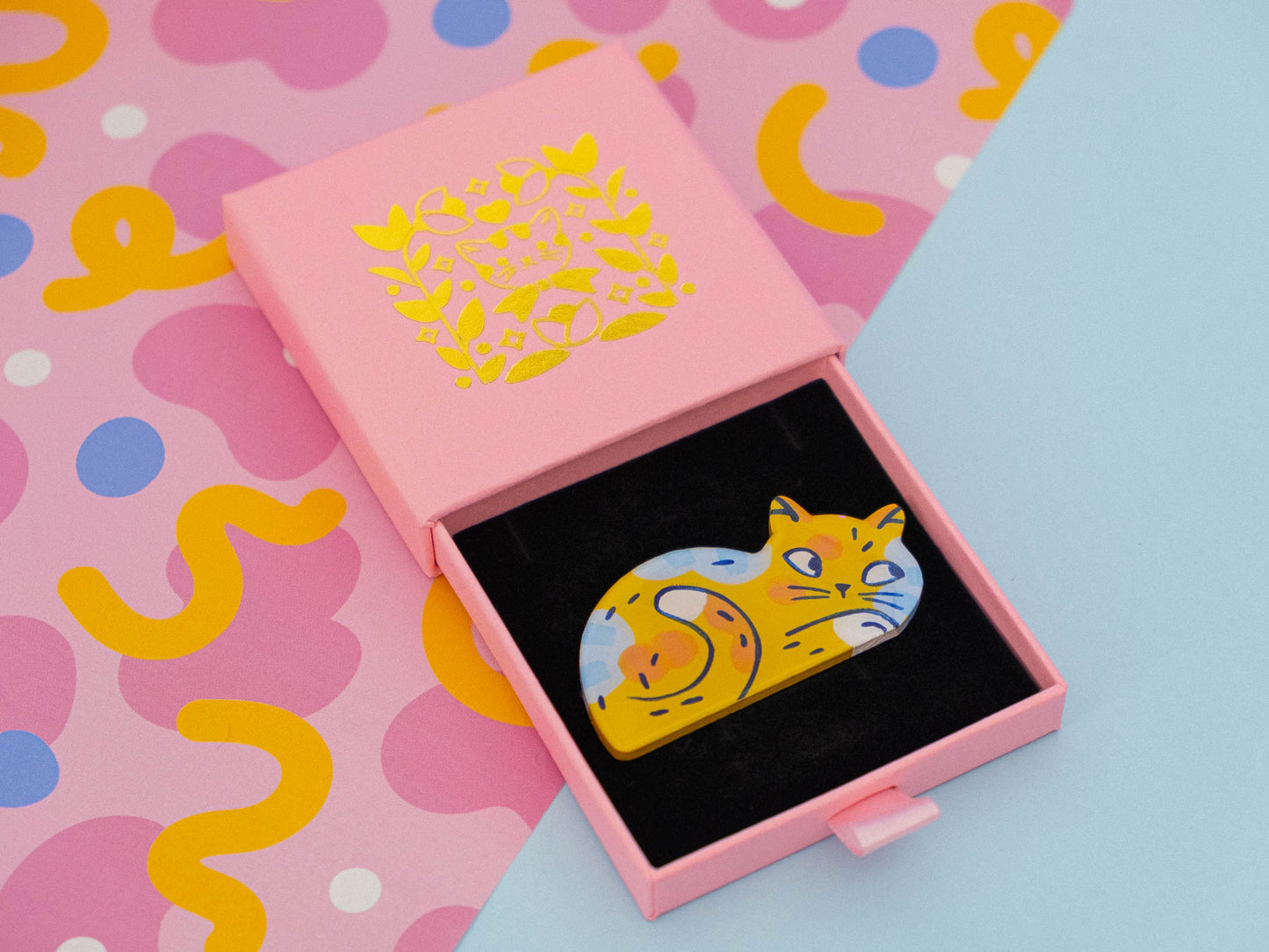 Painted Cat Magnets & Pins