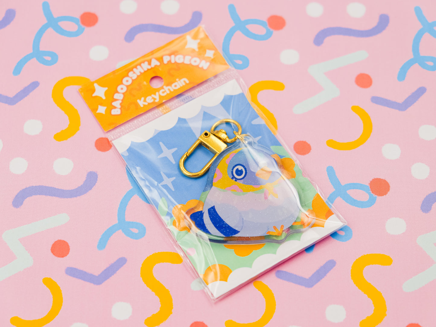 Babooshka Pigeon Keychain