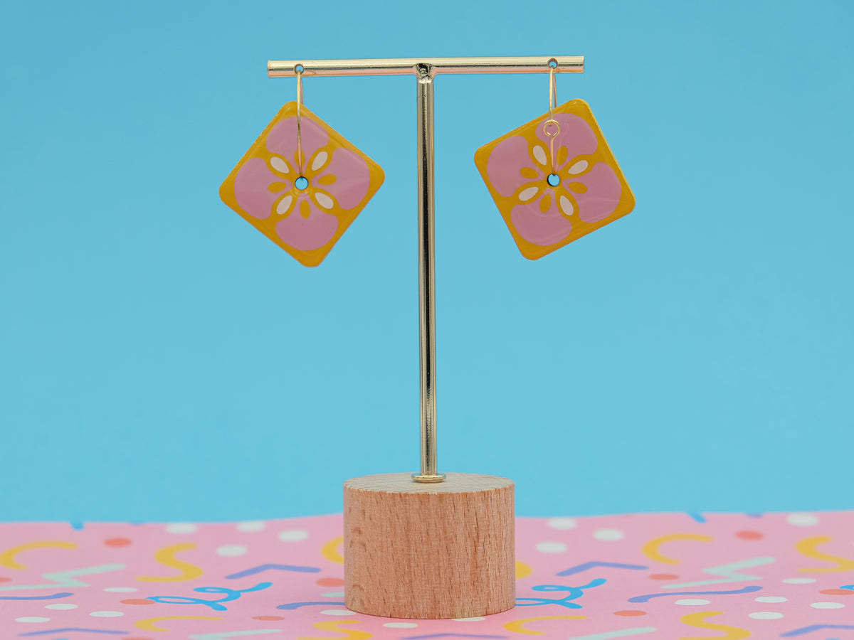 Floral Tiles Earrings