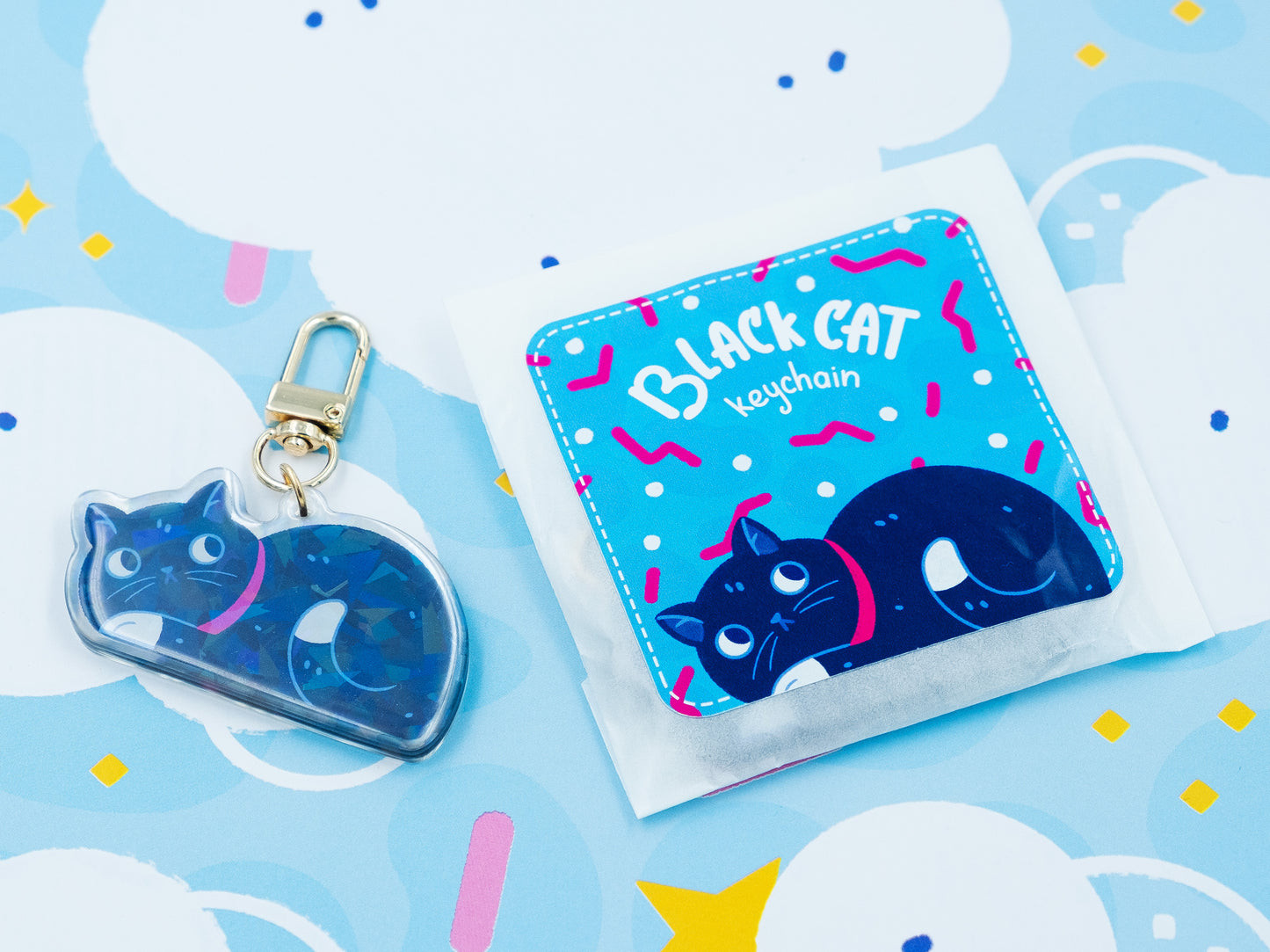 Porte-Clé Chat Noir