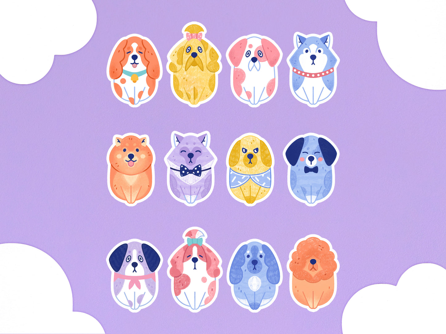 Pack de stickers doggos