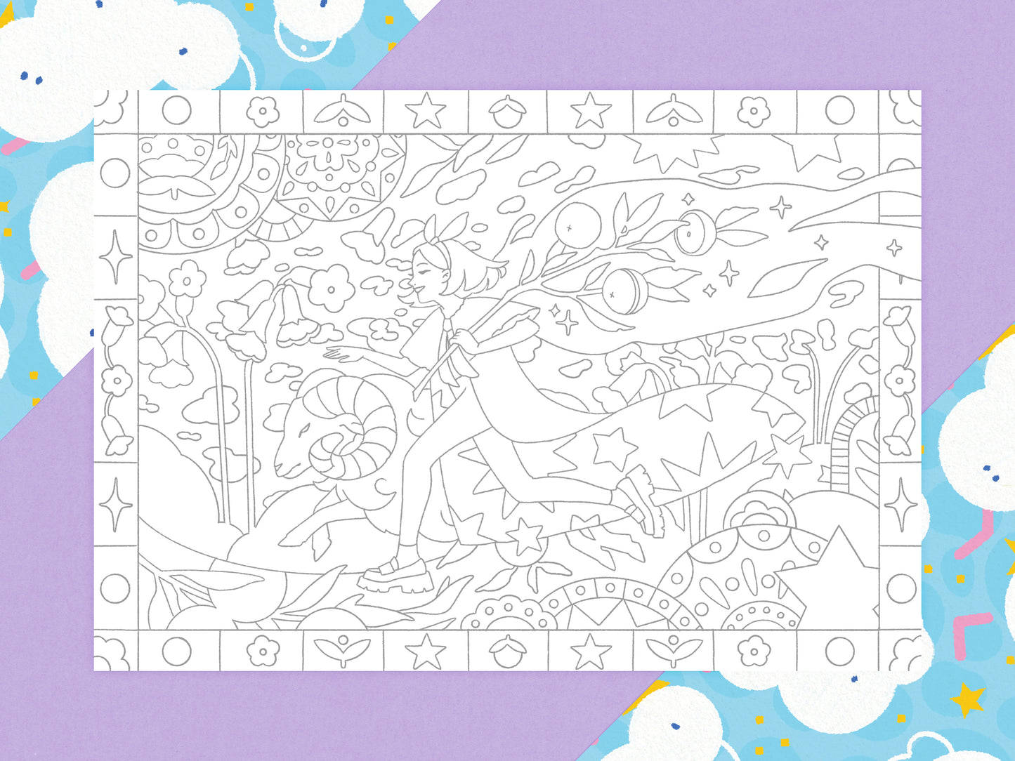Ruée de Printemps - Page de coloriage