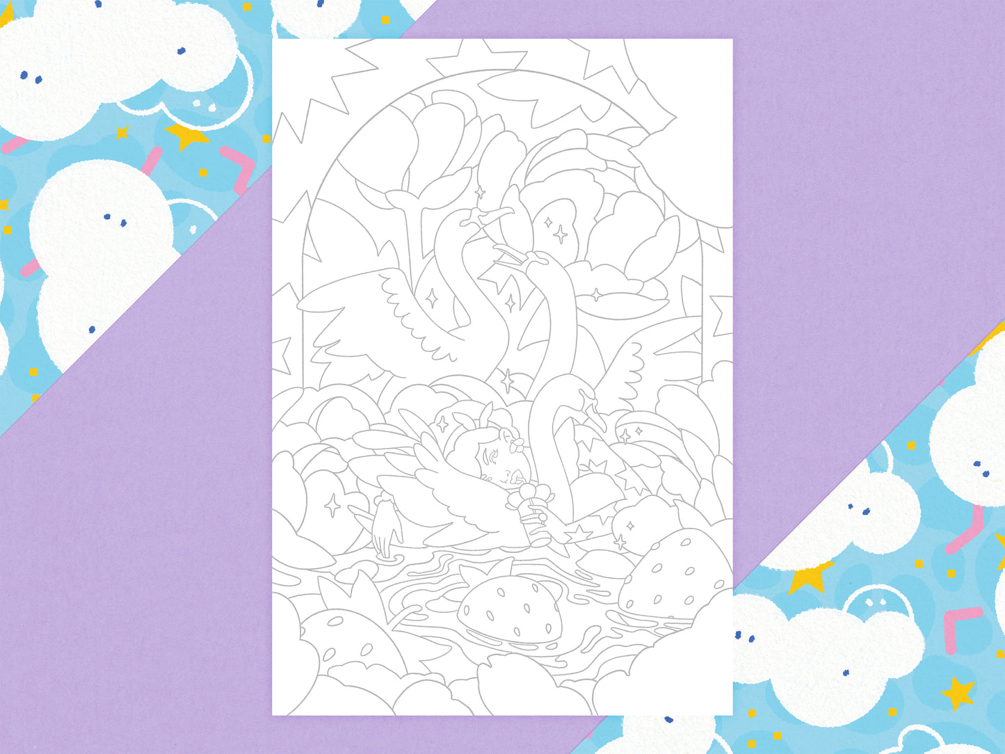 Lait Fraise - Page de coloriage