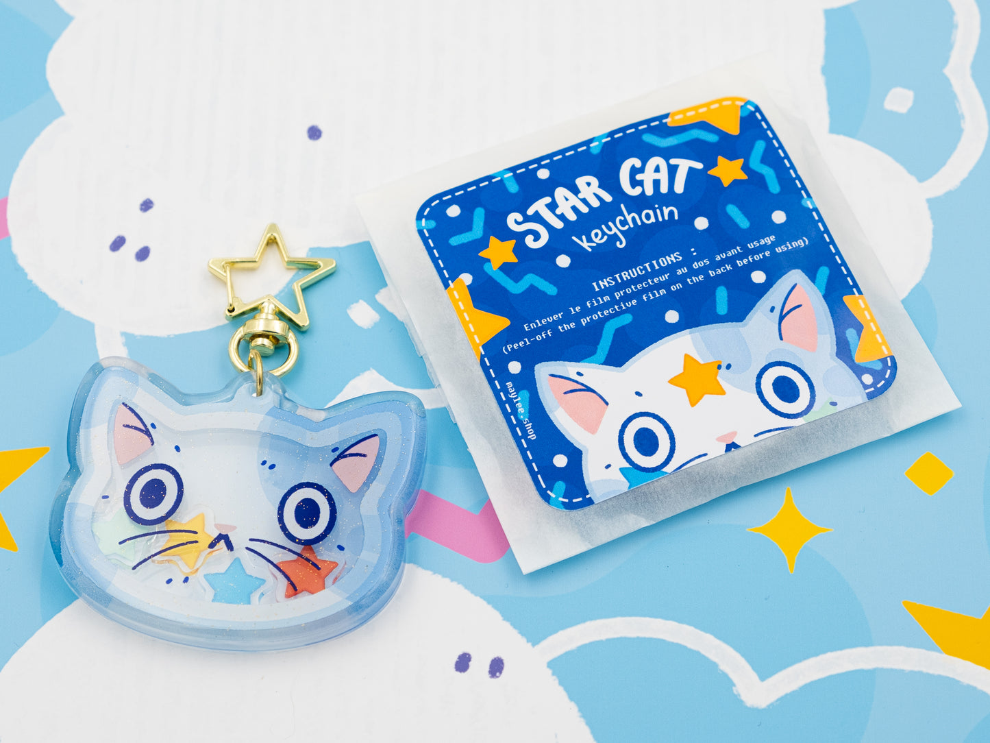Star Cat Keychain