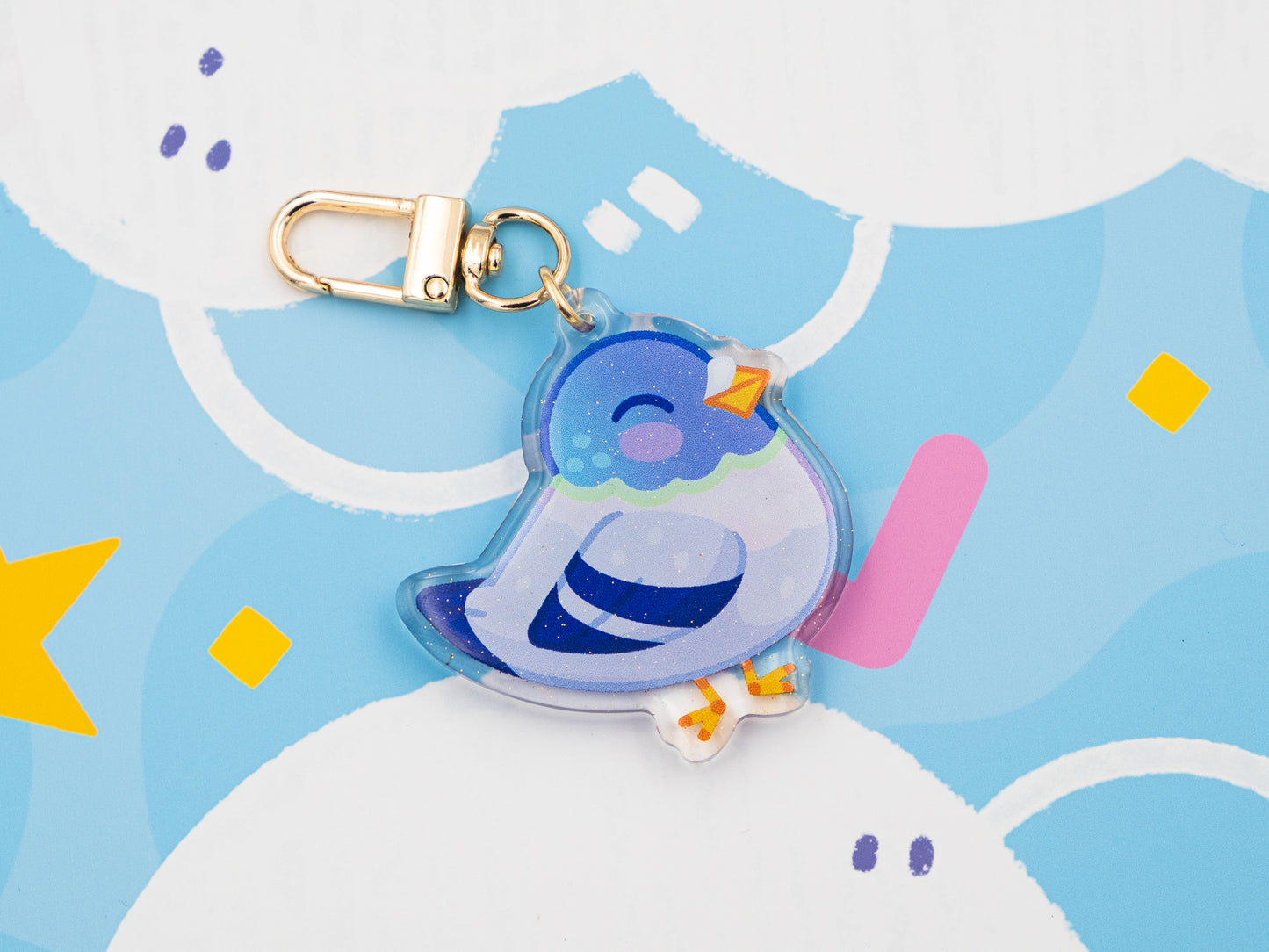 Shiny Pigeon Keychain