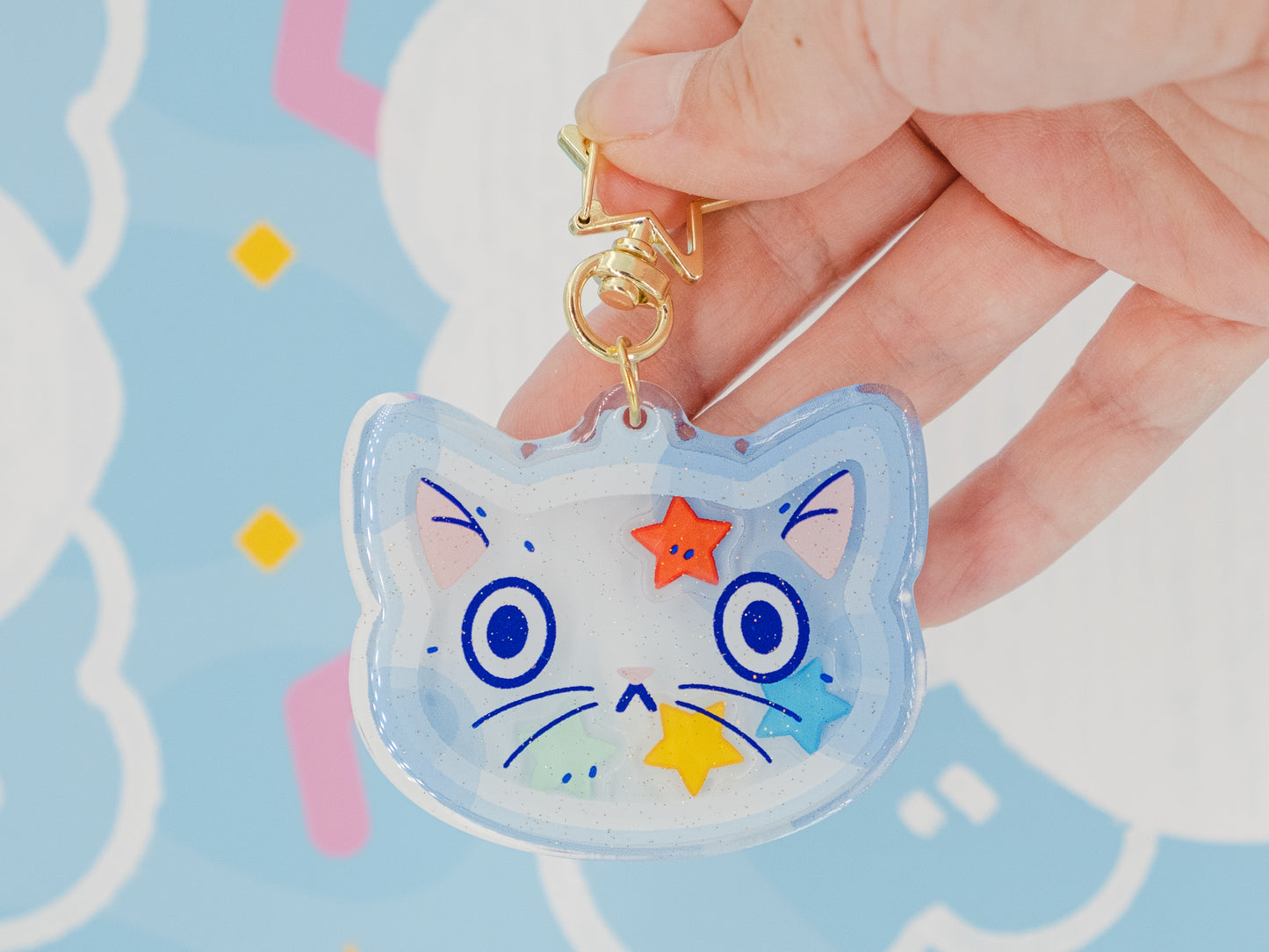 Star Cat Keychain