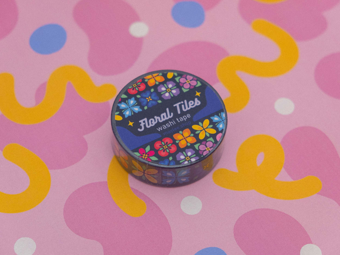 Washi Tape Carrés Floraux