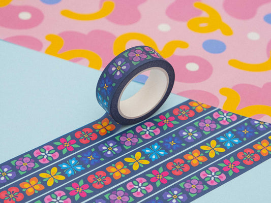 Washi Tape Carrés Floraux