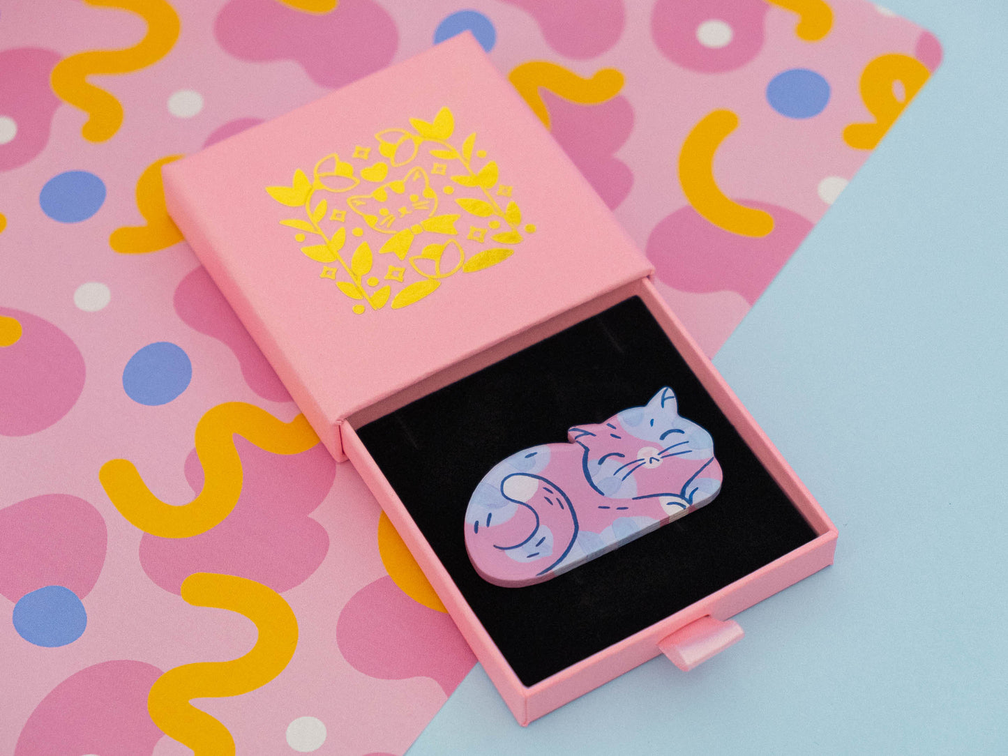 Painted Cat Magnets & Pins