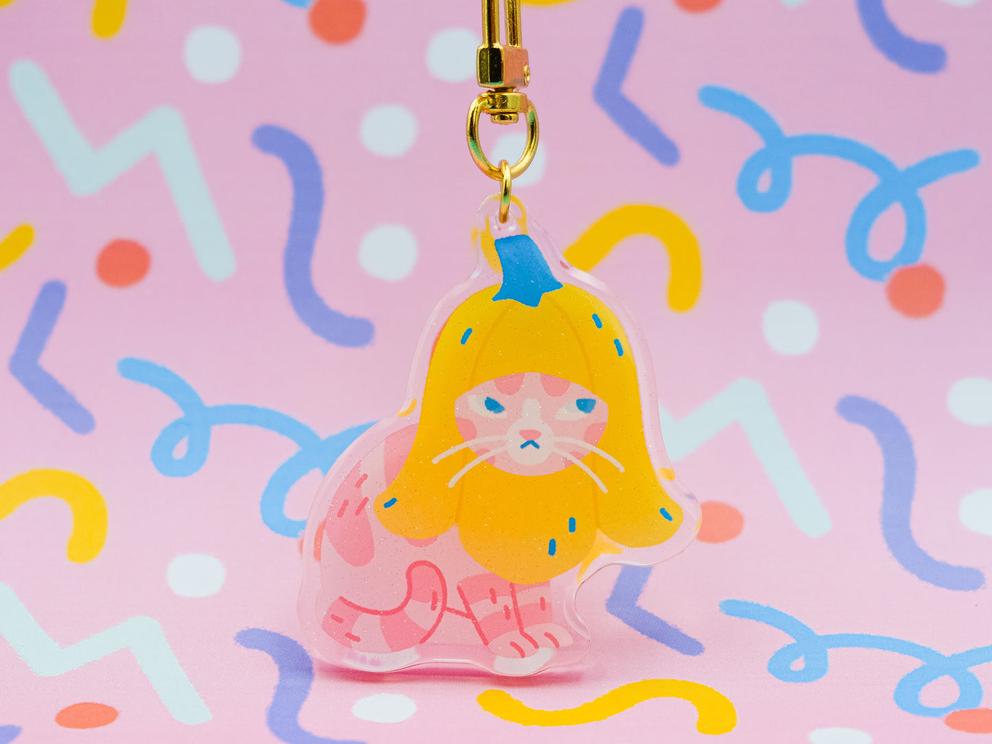 Banana Cat Keychain