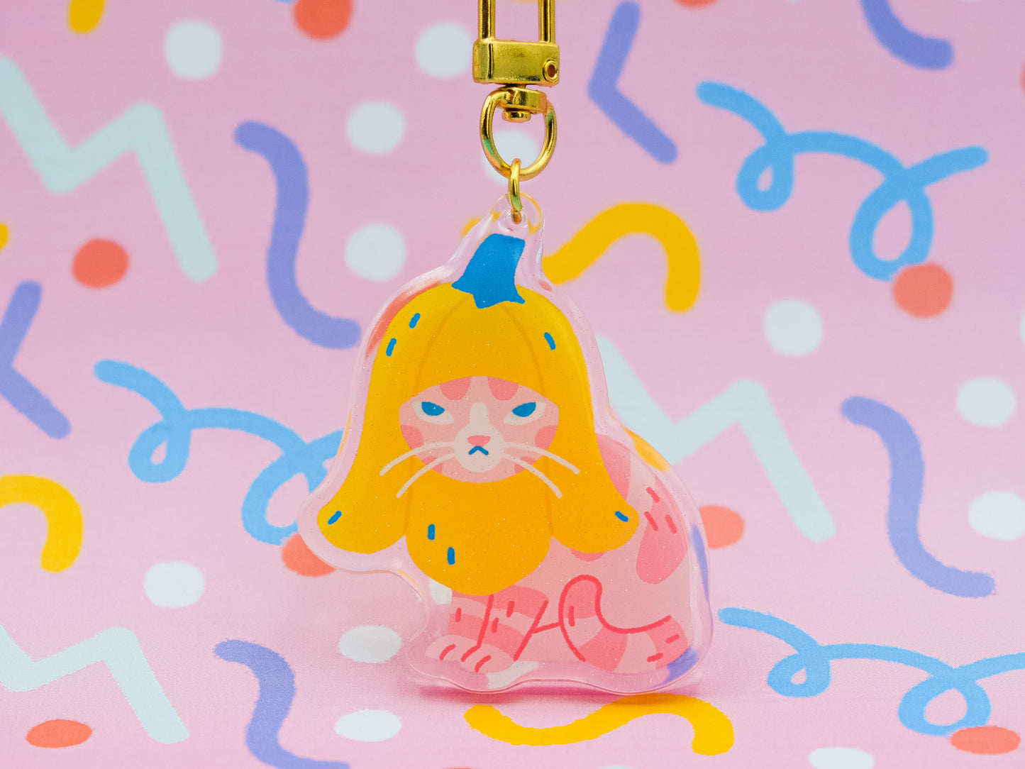 Banana Cat Keychain