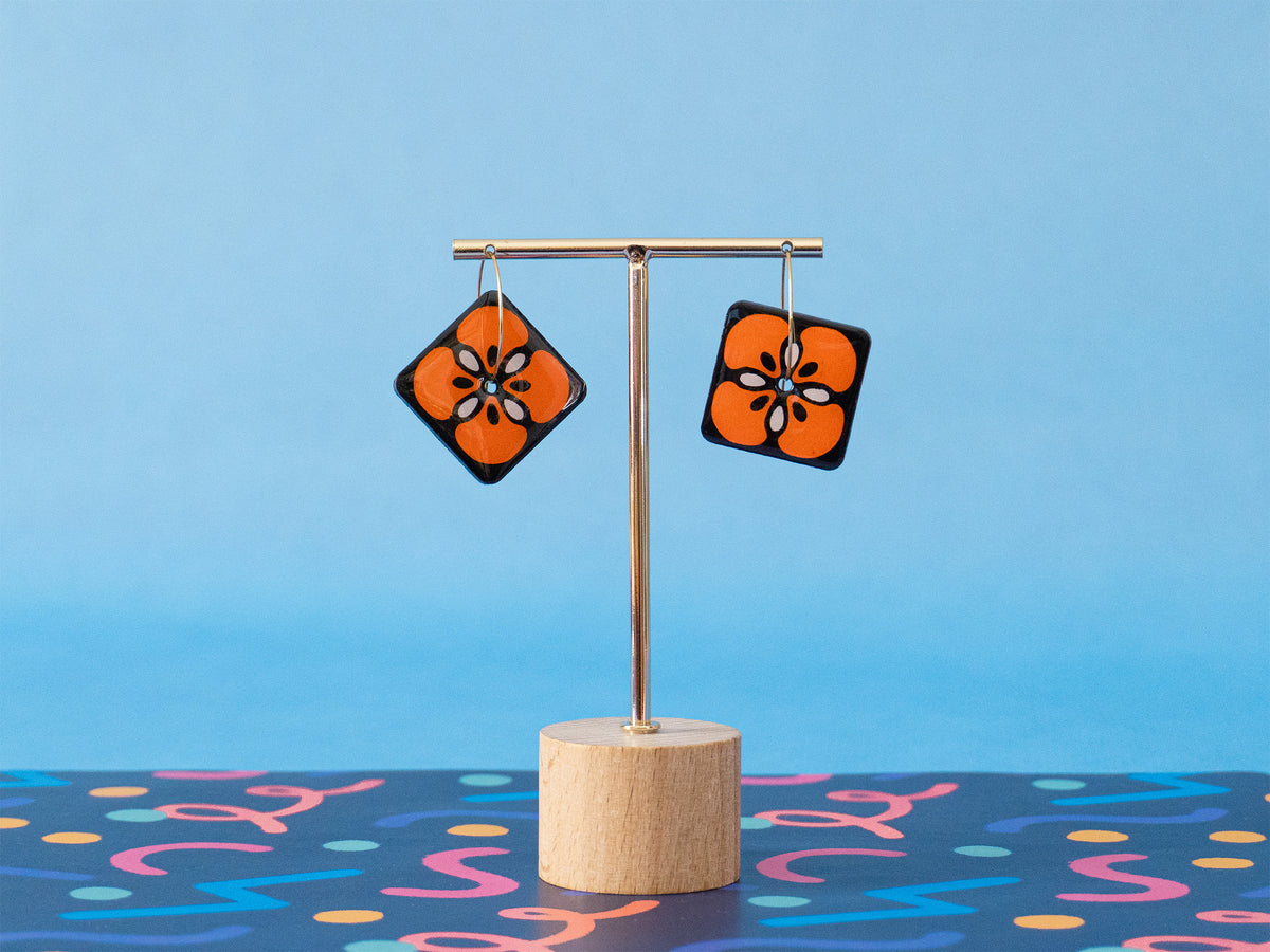 Floral Tiles Earrings