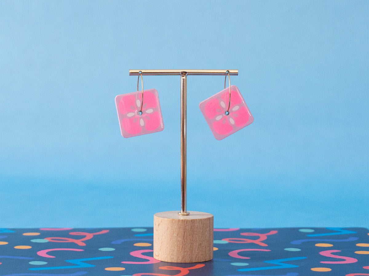 Floral Tiles Earrings