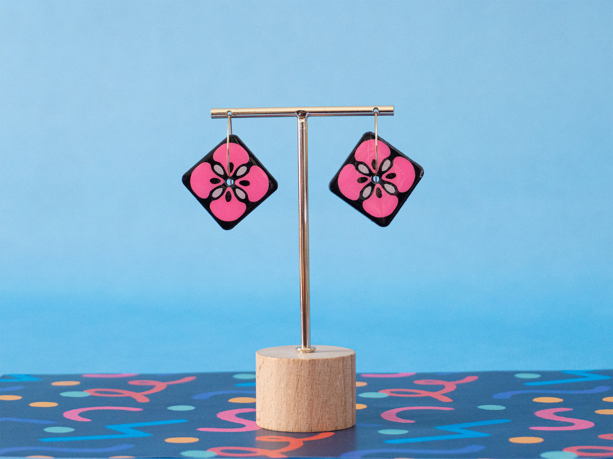 Floral Tiles Earrings