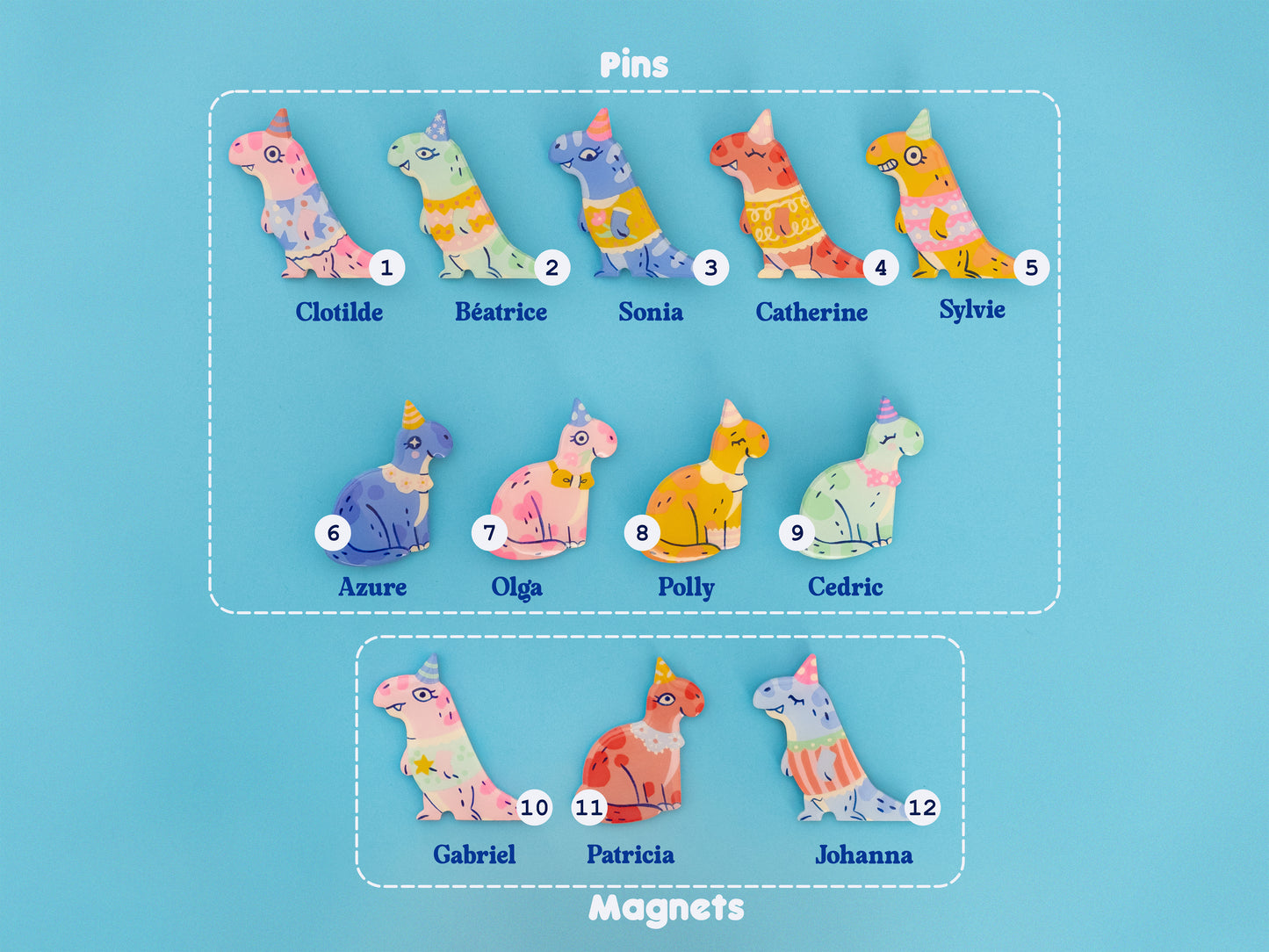 Magnet & Pin's Party Dinos