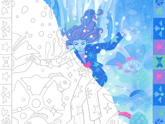 Plongeon - Page de coloriage