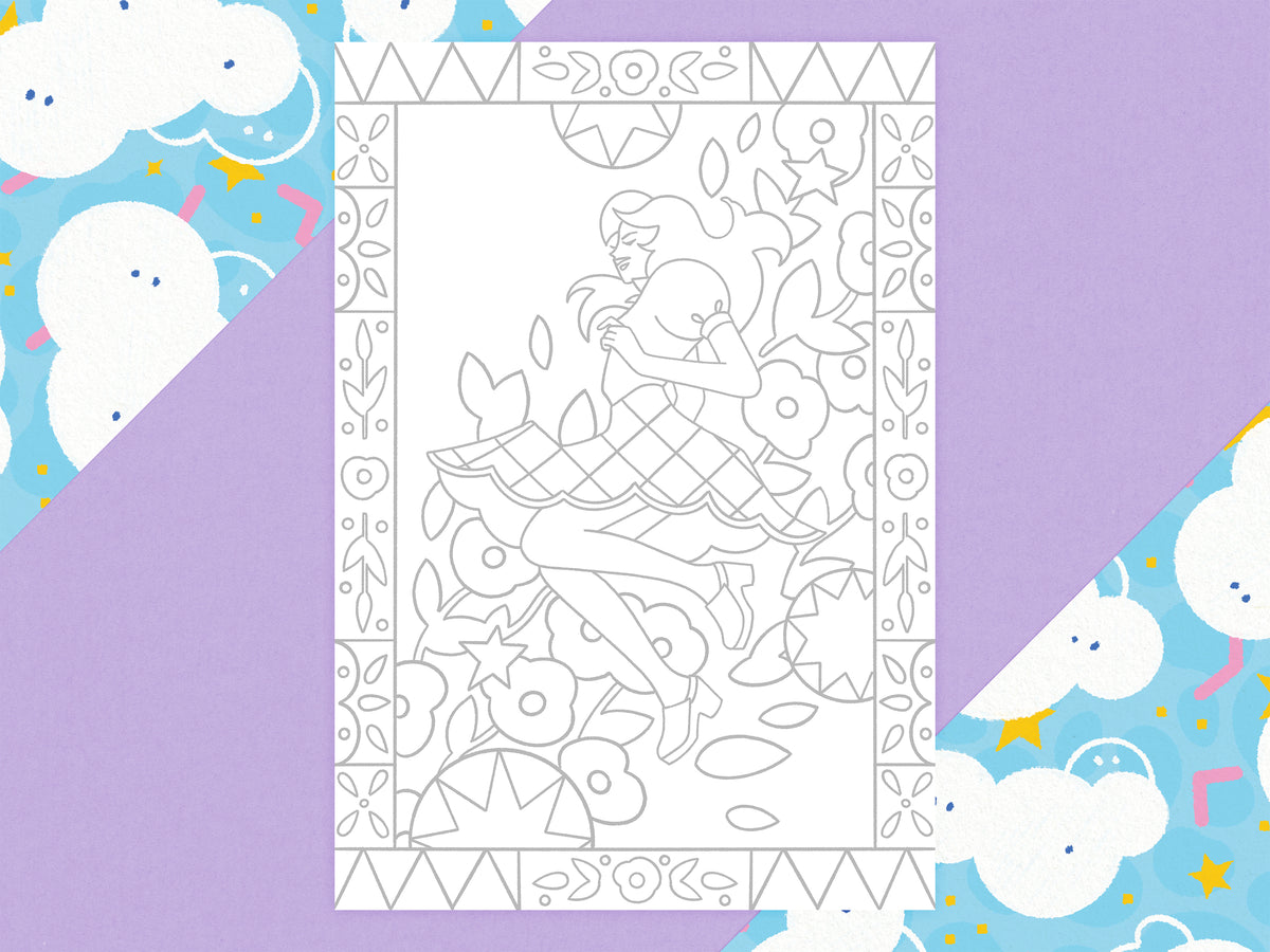 Glide - Coloring Page