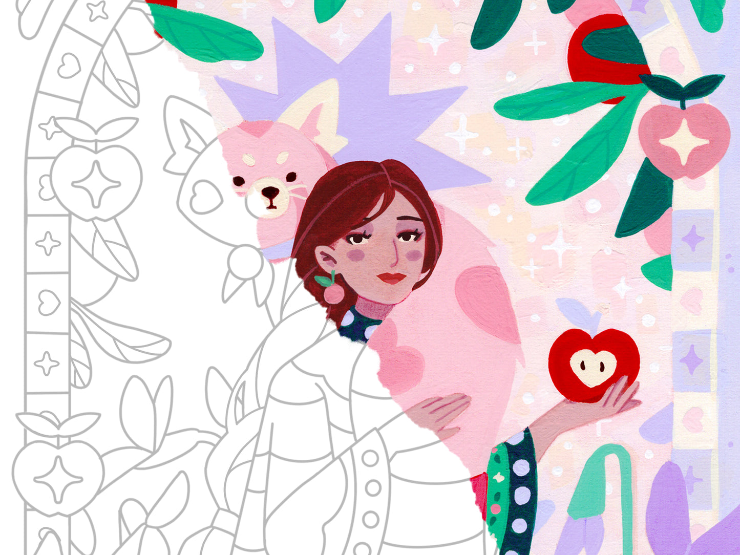 Pomme d'Amour - Page de coloriage