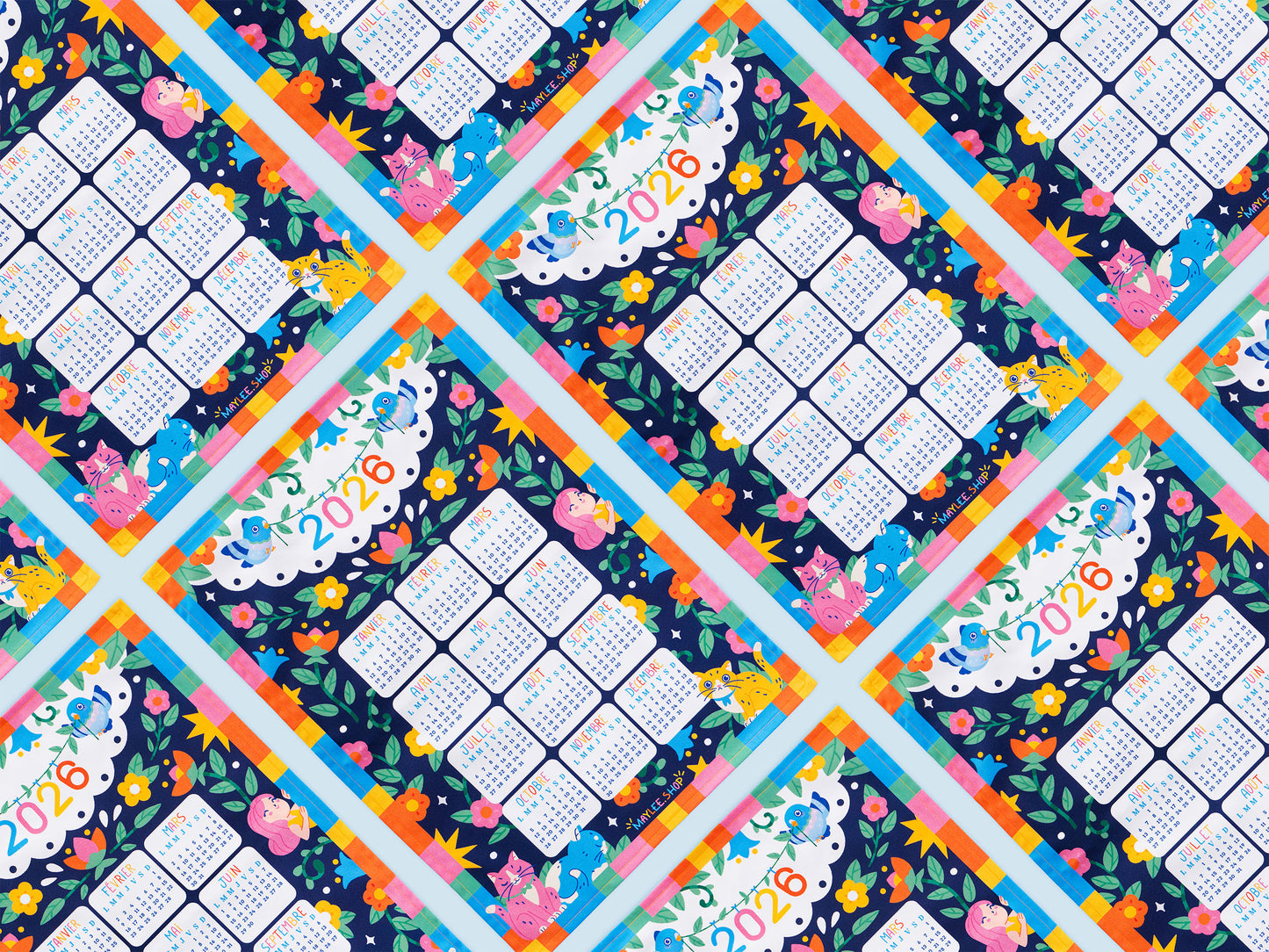 2026 Calendar Tea Towel