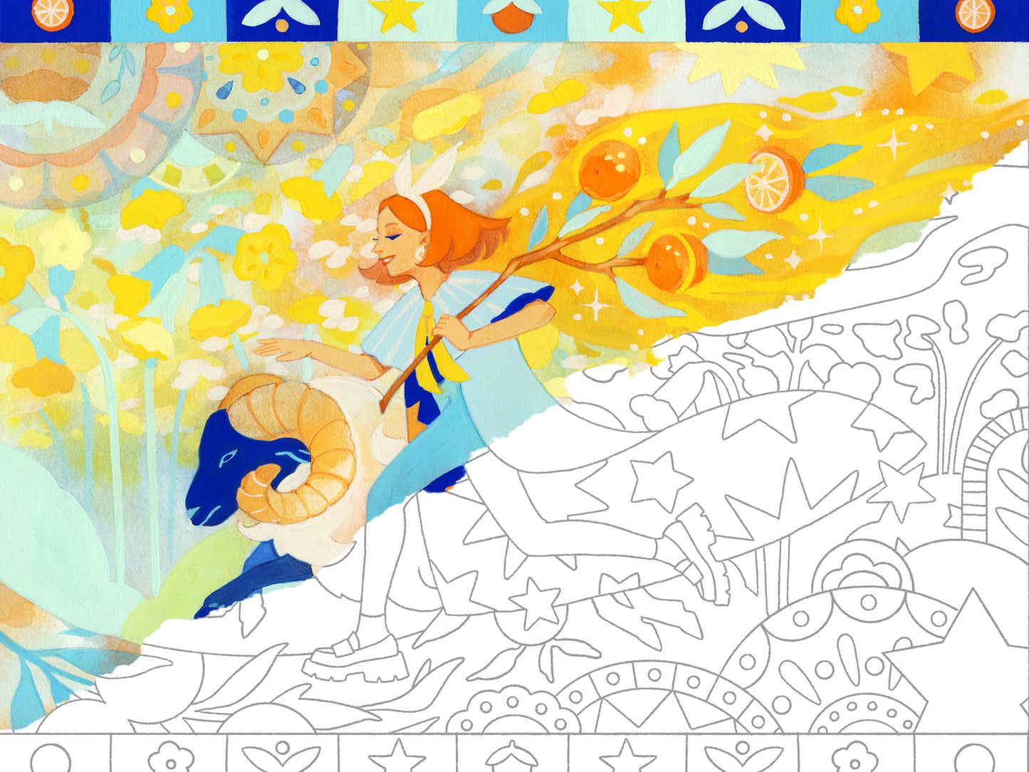 Spring Rush - Coloring Page