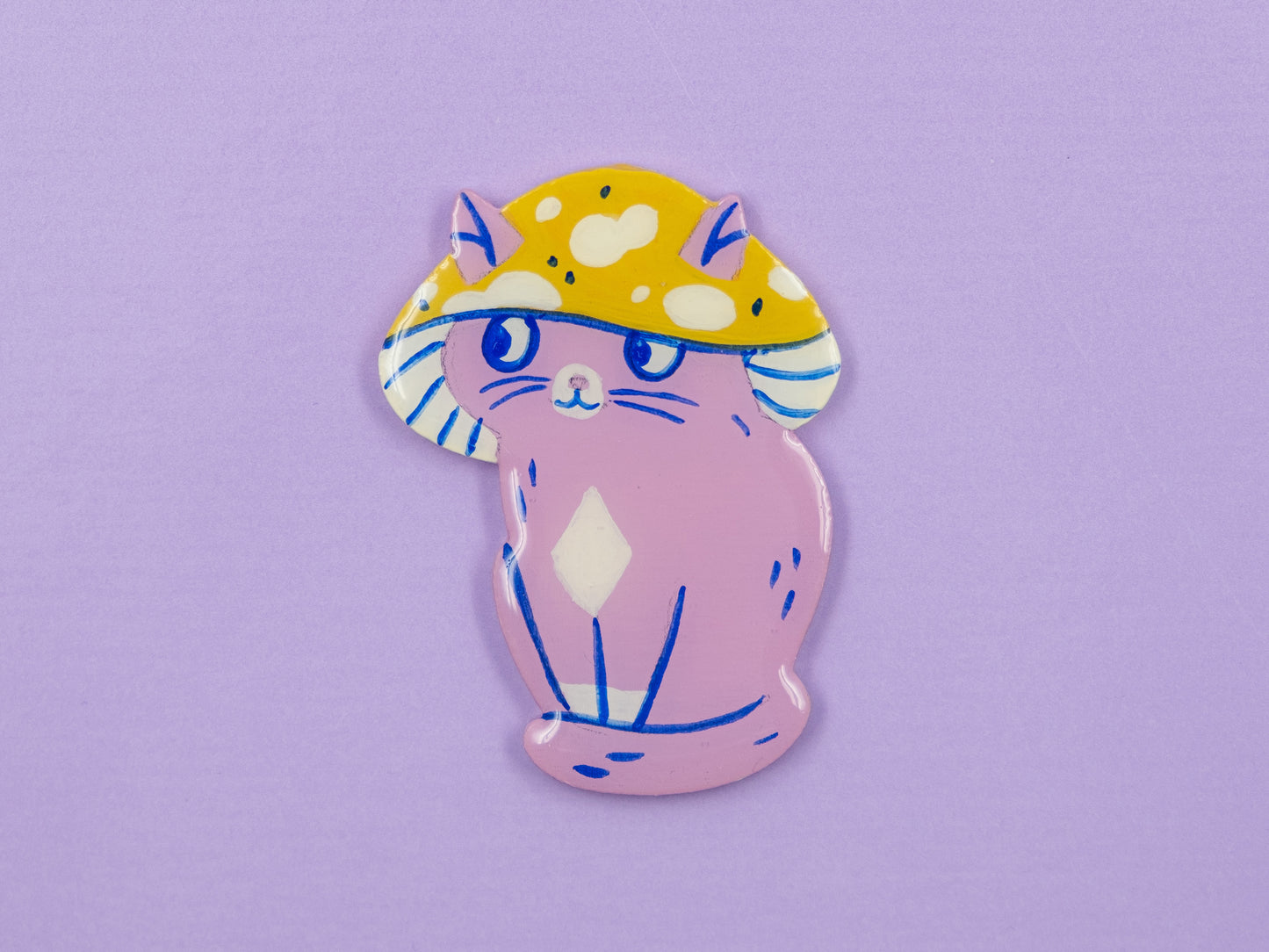 Painted Cat Magnets & Pins