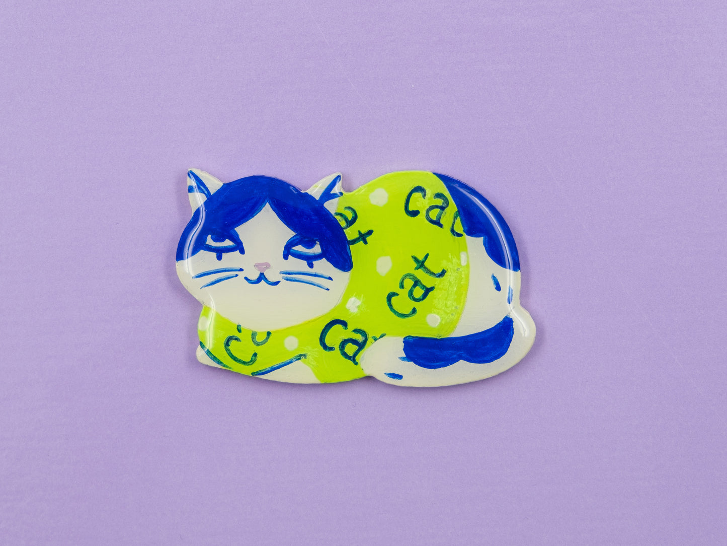 Painted Cat Magnets & Pins