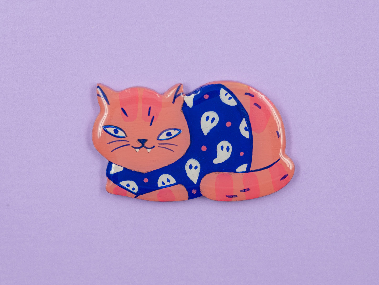 Painted Cat Magnets & Pins