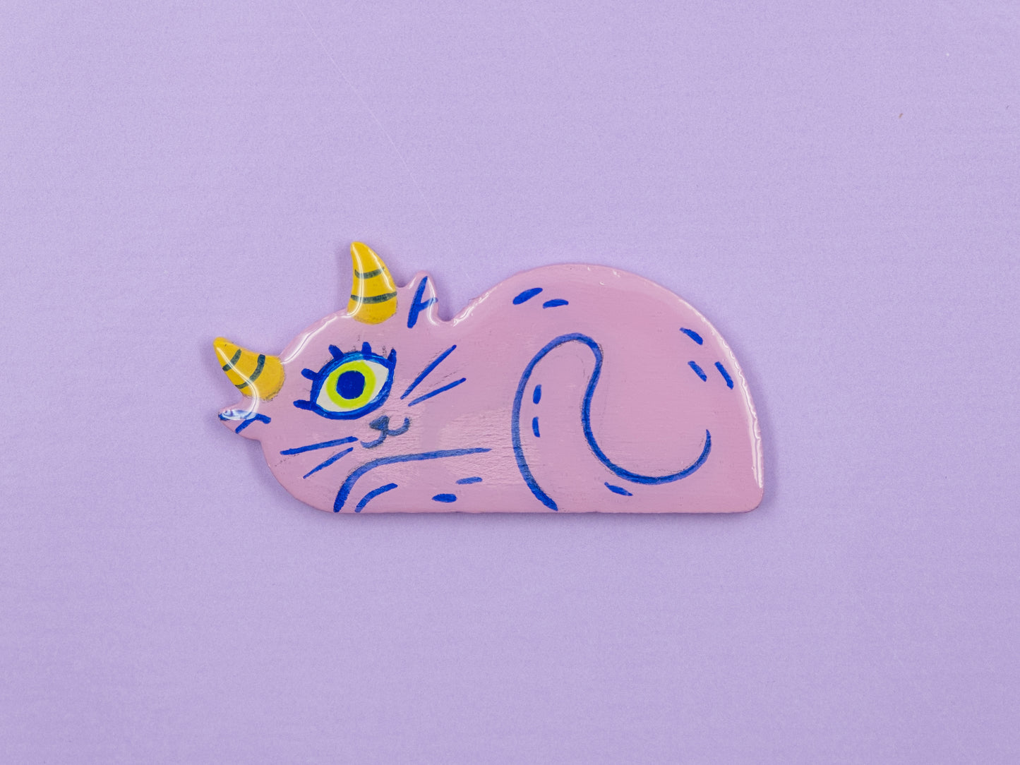 Painted Cat Magnets & Pins