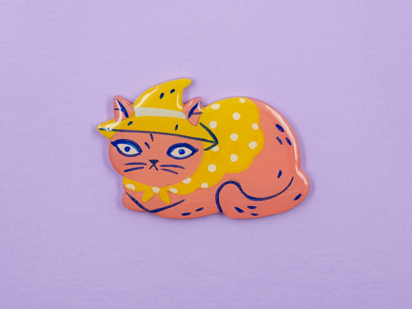 Painted Cat Magnets & Pins