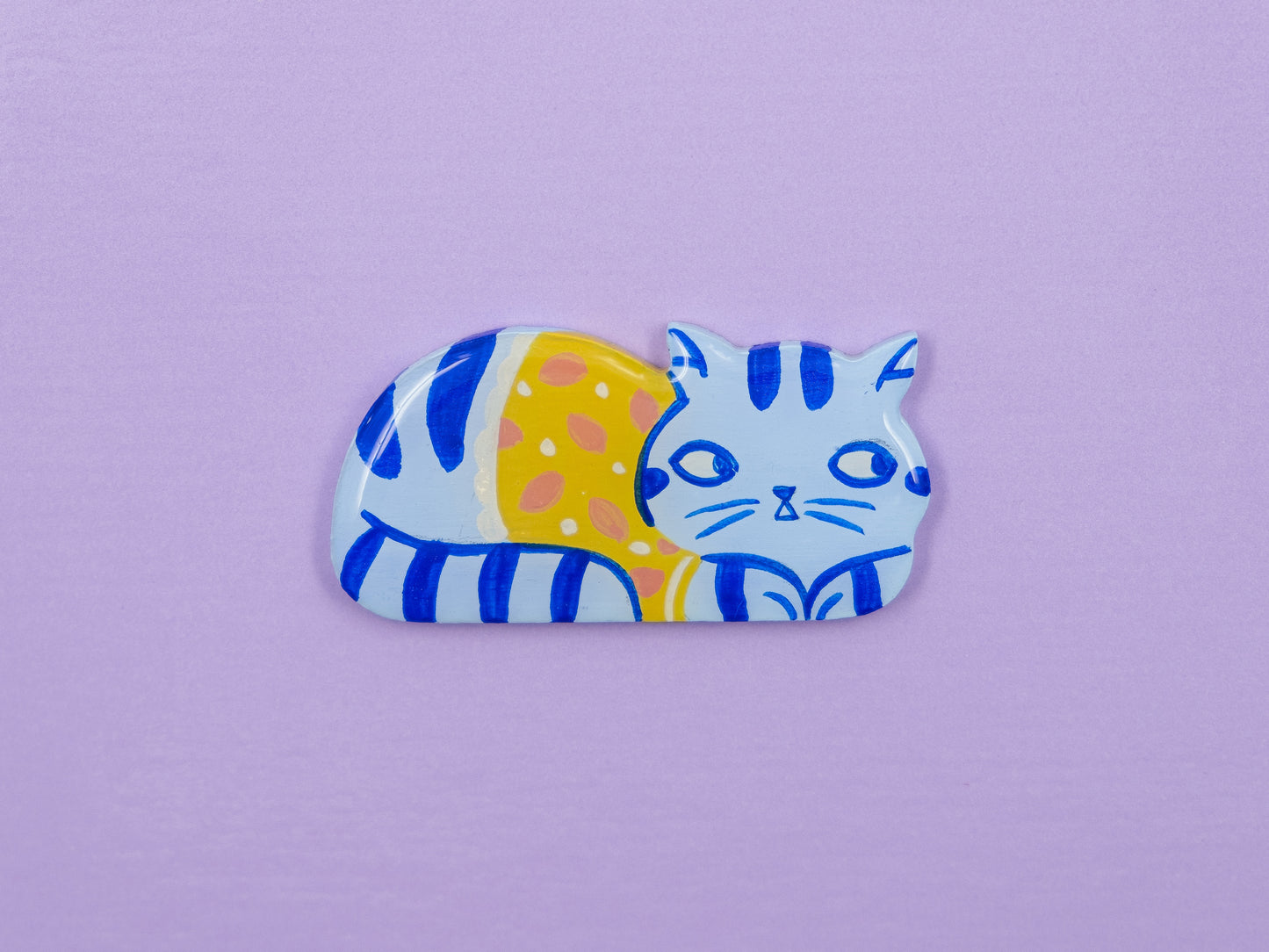 Painted Cat Magnets & Pins