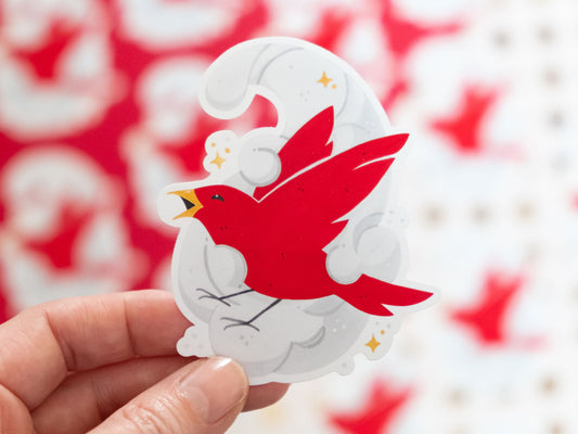 Sticker Oiseau Rouge