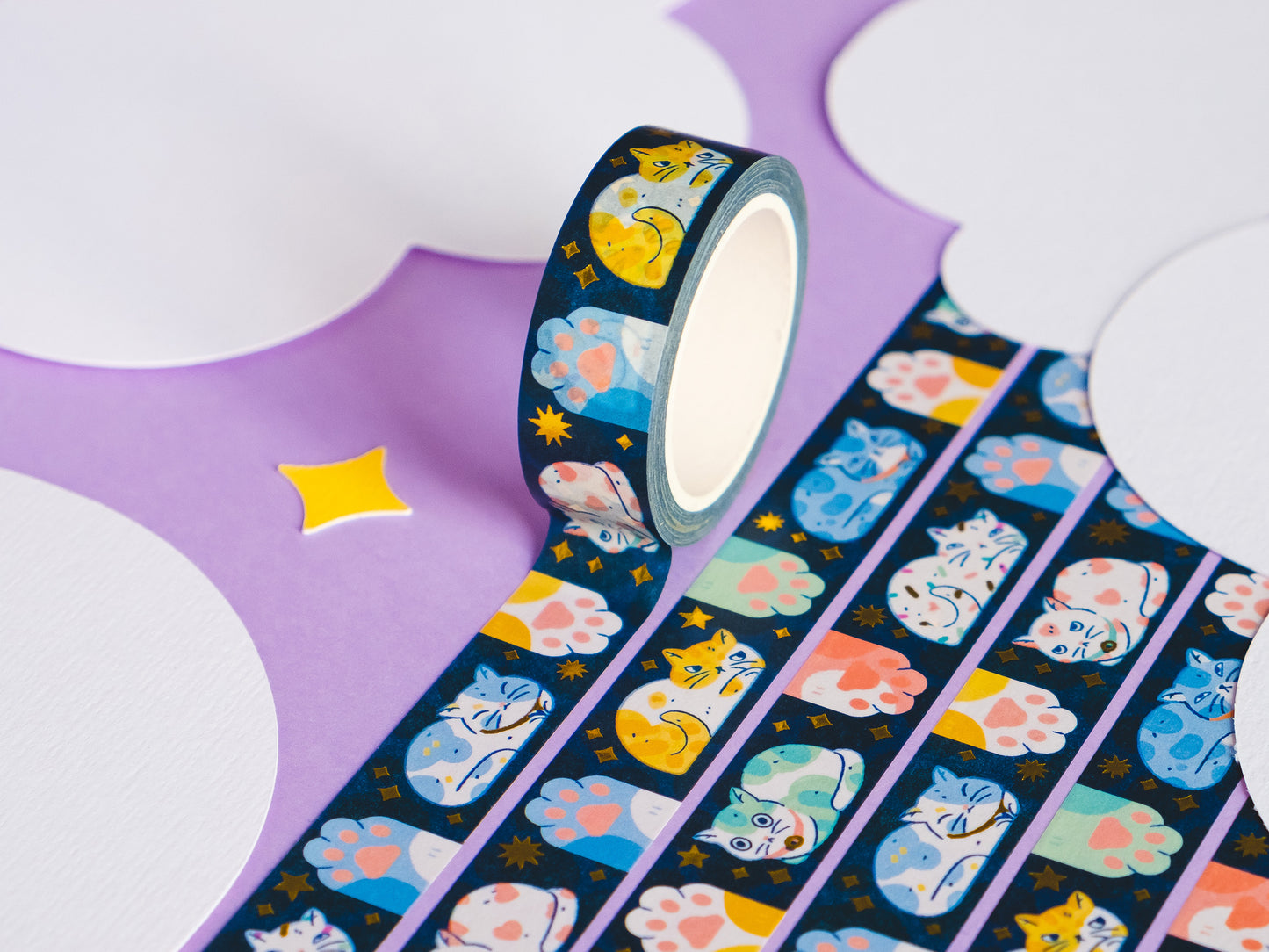 Cat Washi Tape...with gold!